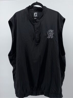FootJoy‎ 1/4 Snap Sleeveless Golf Windbreaker Vest, CA Monogram, Men's Size XXL